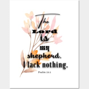 Psalm 23:1 Famous Verses From The Bible Posters and Art
